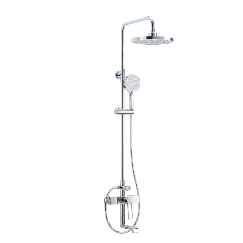 Set doccia a vista cromato dal design in stile misto