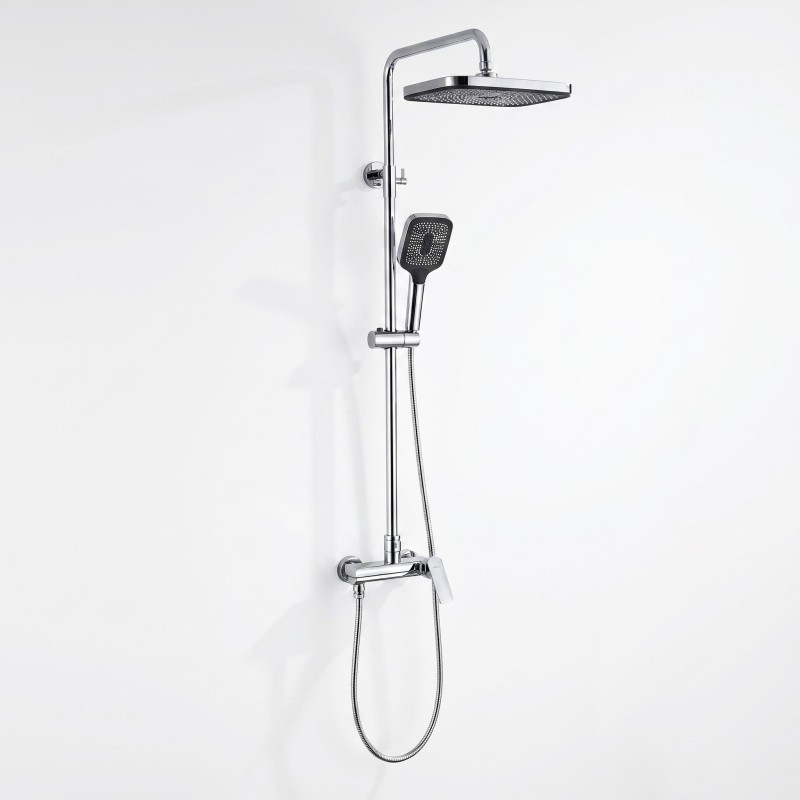 Set doccia termostatico in ottone a vista